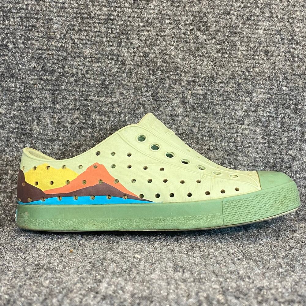 Native Jefferson Block Shoes Tea Green Loch Regatta Crater Mountain Kids 11
